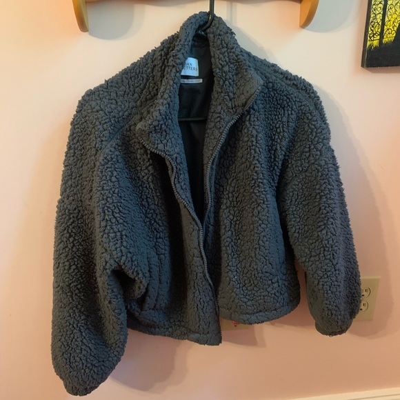 Urban Outfitters Jackets & Blazers - Grey urban outfitters fleece jacket